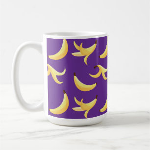 Lustiges Retro-gelbes Bananenmuster Party Editierb Kaffeetasse