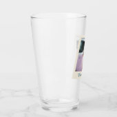 Lustiges Retro individuelles Geburtstagsfoto im Vi Glas (Links)