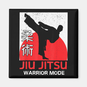 Lustiges Retro Jiu Jitsu für Männer Frauen Brasili Magnet