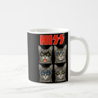 Lustiges Retro-Katze-Rock-Musik-Konzert-Shirt Kaffeetasse