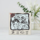 Lustiges Retro Kindergeburtstag-Party Einladung (Stehend Vorderseite)