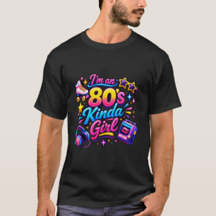 Lustiges Retro-Mädchen der 80er Jahre, lustige Ret T-Shirt