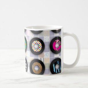Lustiges Retro-Musik-Illustrationen-Vinyl-Schallpl Kaffeetasse