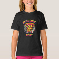 Lustiges Retro-Pizza-Shirt – Süße Cartoon-Scheibe