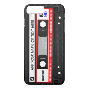 Lustiges Retro rotes Musik-Kassetten-Muster Case-Mate iPhone Hülle