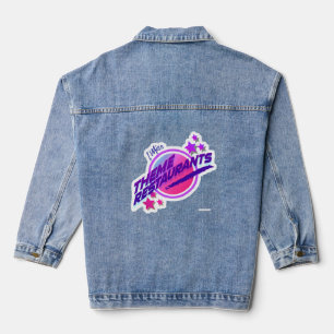 Lustiges Retro-Themen-Restaurant-Parodie-Logo Jeansjacke