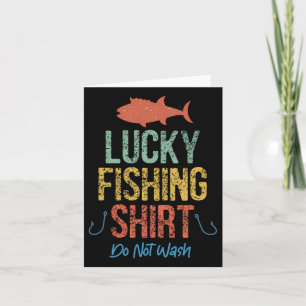 Lustiges Retro Vintage Glücksfischer-Shirt Nicht W Karte