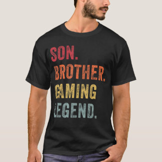 Lustiges Retro-Vintage-Sohn-Bruder-Gaming-Legende T-Shirt
