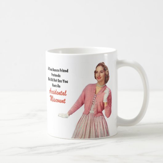 Lustiges Retro Vintages Bunco Kaffeetasse (Rechts)