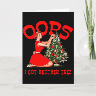 Lustiges Retro-Weihnachten Oops Ich Habe Einen Wei Karte