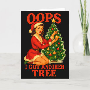 Lustiges Retro-Weihnachten Oops Ich Habe Einen Wei Karte