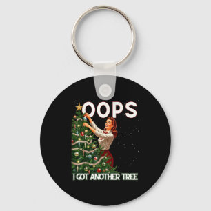 Lustiges Retro-Weihnachten Ups, ich habe noch eine Schlüsselanhänger