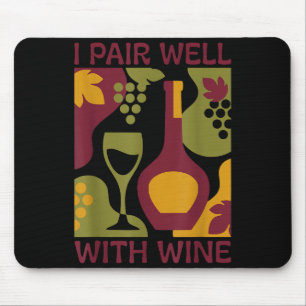 Lustiges Retro-Wein-Abstrakt-Mid-Century-Paar mit Mousepad