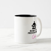 lustiges Robotics Programmer Girl Zweifarbige Tasse (VorderseiteRechts)