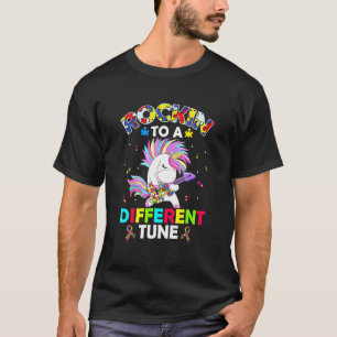 Lustiges Rockin 'zu Einer Anderen Melodie Einhorn T-Shirt