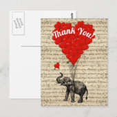 Lustiges romantisches Danke Postkarte (Vorne/Hinten)