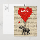 Lustiges romantisches Sorry Postkarte (Vorne/Hinten)