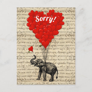 Lustiges romantisches Sorry Postkarte