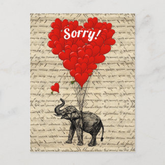 Lustiges romantisches Sorry Postkarte