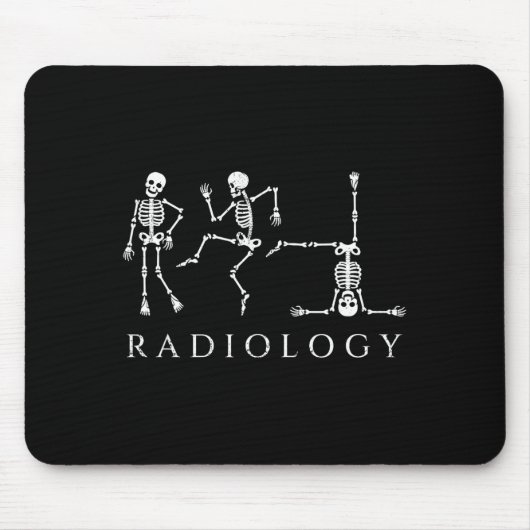 Lustiges Röntgen-Skelett, tanzender Röntgentechnik Mousepad (Vorne)