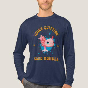 Lustiges Rosa Axolotl Mitglied des Stille Kündigun Tri-Blend Shirt