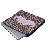 Lustiges rosa Bling Schnurrbart-und Laptopschutzhülle (Vorne Knopf)