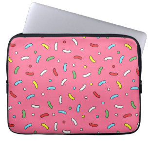 Lustiges Rosa Candy Streusel Muster Laptopschutzhülle