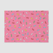Lustiges Rosa Candy Streusel Muster Seidenpapier (Vorderseite)