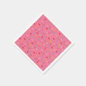 Lustiges Rosa Candy Streusel Muster Serviette (Ecke)
