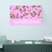 Lustiges Rosa Katzenmuster Banner (Messeveranstaltung)