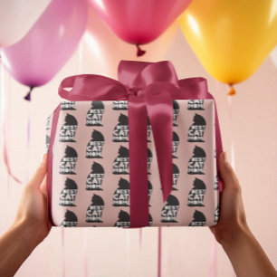 Lustiges Rosa Muttertagsgeschenk Beste Katzenmutte Geschenkpapier