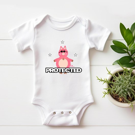 Lustiges rosa Schwein Baby Strampler