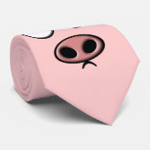 Lustiges rosa Schwein Krawatte (Gerollt)