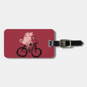 Lustiges rosa Schwein-Reitfahrrad Gepäckanhänger (Vorderseite horizontal)