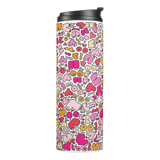 lustiges Rosa Thermosbecher (Nach links gedreht)