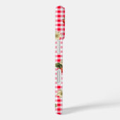 Lustiges rotes Gingham-Erdbeeren-Personalmonogramm Case-Mate iPhone Hülle (Rückseite / Rechts)
