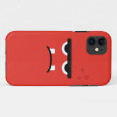 Lustiges rotes Monster-Gesicht Case-Mate iPhone Hülle (Rückseite (Horizontal))