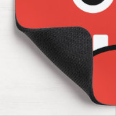 Lustiges rotes Monster-Gesicht Mousepad (Ecke)