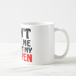 Lustiges rotes Stift-Zitat Kaffeetasse