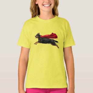Lustiges Rottweiler Superhelden Kinder T-Shirt