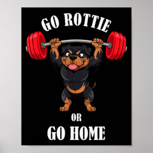 Lustiges Rottweiler Workout-Shirt Rottie Fitness G Poster