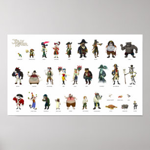 Lustiges Rover-Charakter-Plakat Poster