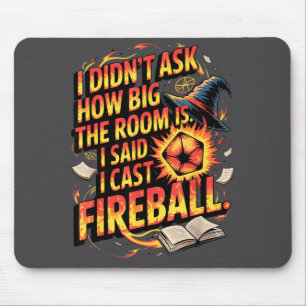 Lustiges Rpg ich zitiere Fireball mit Zaubererhut  Mousepad
