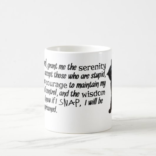 Lustiges Ruhe-Gebet mit Katzen Kaffeetasse (Mittel)