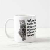 Lustiges Ruhe-Gebet mit Katzen Kaffeetasse (Links)