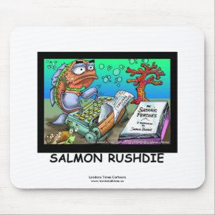 Lustiges Salman Rushdie Fisch Mauspad