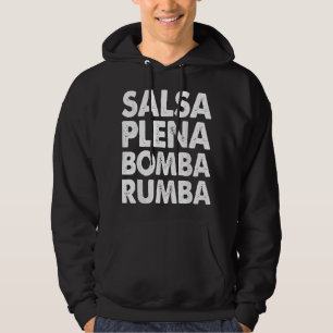 Lustiges Salsa-Tanz-T-Shirt Frauen Salsa Plena Bom Hoodie