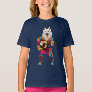Lustiges Samojeden Rockstar Kinder T-Shirt