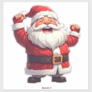 Lustiges Santa-Weihnachtsdesign Geschenk-Saison de Aufkleber