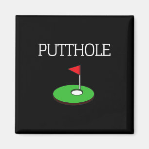 Lustiges sarkastisches Grafik-T-Shirt für Golf Put Magnet